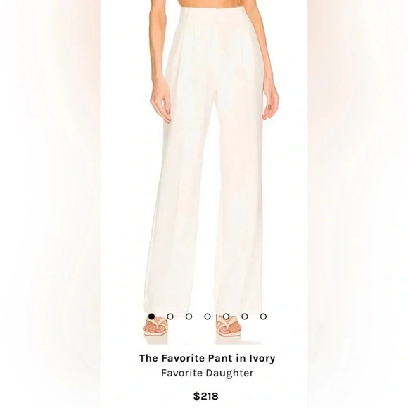 NWT Favorite Daughter Shortie Favorite Pant Wide Leg Trouser Ivory 12P Petite - Picture 6 of 15